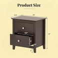 thumbnail image 3 of ELLEGNT 1 PCS Modern Nightstand with Storage 2 Drawers and Support Legs for Bedroom White, 3 of 9