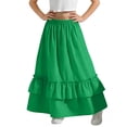 thumbnail image 2 of FAHXNVB Girl's High Waisted Ruffle Maxi Skirts Flowy Tiered A Line Skirts Lightweight Breathable Casual Summer Beach Long Skirts 4-15 Years, 2 of 6