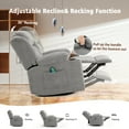 thumbnail image 5 of Sfxingyou Adult Fabric Solid Print Recliner Chair with Massage and Heat, Gray, 5 of 8