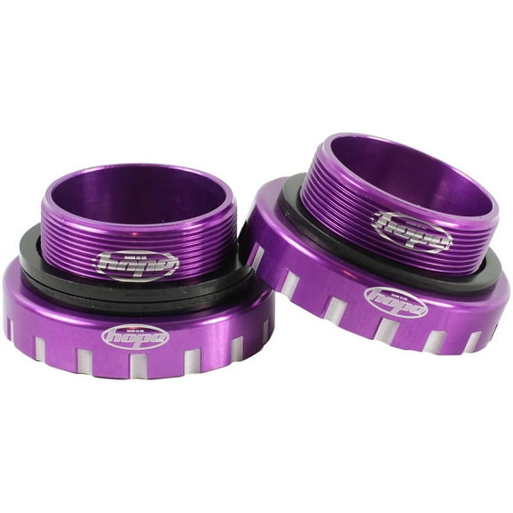Hope BSA30 Threaded Bottom Bracket - 68/73/83/100/120mm, For 30mm Spindle, Stainless, Purple