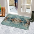 thumbnail image 5 of Boho Blue Carpet Door Mat Welcome Door Mat for Front Door, Home Entrance, Yard, Floor, Patio, Non Slip Spring Summer Welcome Mat Indoor Outdoor Doormat 30"*17", 5 of 6