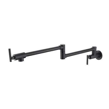 HOMEBYTE Retract and Swivel Pot Filler Faucet Wall Mount