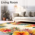 thumbnail image 2 of ODIKA 6x9 Machine Washable Non-Slip Area Rug, Tropical High Traffic Rug with Pad, Red, 47042, 2 of 8