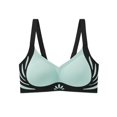 thumbnail image 3 of Sakmal Sports Bras for Women Spaghetti Straps Large Bust Plus Size Green Gym Patchwork Fall Coverage Womens Sports Bras 4XL, 3 of 4