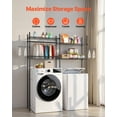 thumbnail image 3 of VEVOR Over Washer and Dryer Storage Shelf Two Row 4 Tiers Washer Rack Black, 3 of 9