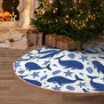 thumbnail image 6 of Daiia Whale Drawing Merry Christmas Tree Skirt , Xmas Large Lace-up Tree Skirt, Santa Snowflakes Rustic Home Decorations New Year Party Farmhouse Decor-48", 6 of 7