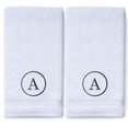 thumbnail image 3 of Monogrammed Hand Towels for Bathroom Kitchen Makeup | Personalized Gift for Wedding-Bridal | Classic Font Custom Luxury Turkish Towel | Spa Collection, Oversized, 16 X 30 Inch, Set of 2, 3 of 3
