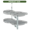 thumbnail image 5 of Dextrus 2-Tier Swing Tray, Soft Close Blind Corner Kitchen Cabinet Organizer, Left Swing for 36" and Larger Right Handed Open Blind Kitchen Cabinets, 5 of 8