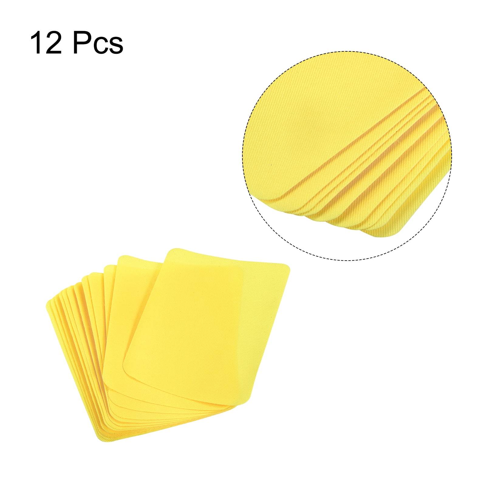 Unique Bargains Fabric Patch Iron-on Patches for Hole Repairing and Decoration Yellow