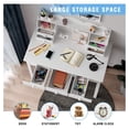 thumbnail image 4 of Writing Desk with USB Port, Home Office Desk with Drawers and Hutch, 36.2" Study Table Computer Desk for Student/Adults, Computer Work Station with Storage Shelf, 7 Drawers, White, 4 of 8