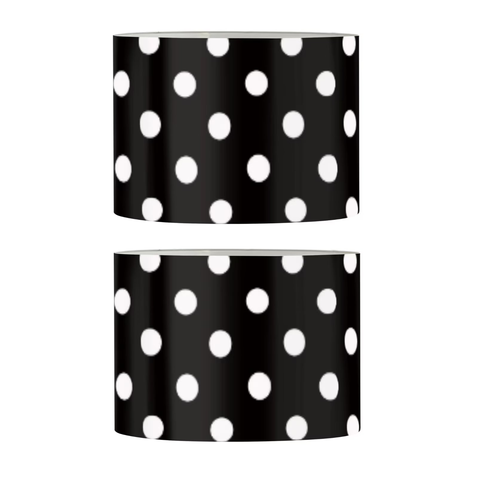 NETILGEN Farmhouse White Dot Cylinder Table Lamp Shade Set of 2 Drum
