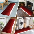 thumbnail image 5 of 2'x6' Rug Runners for Hallways Kitchen, Red Ombre Stripes Non Slip Entryway Beside Floor Carpet Runner, Modern Abstract Sea Waves Aesthetic Washable Laundry Room Bedroom Throw Rugs Mat for Family Pet, 5 of 8