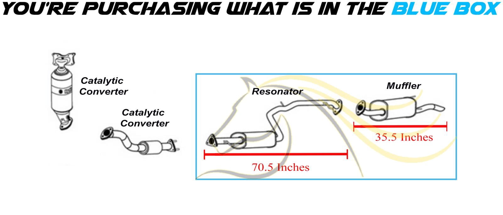 Northeastern Exhaust Resonator & Rear Muffler with Hanger Fits 2010-2014 Honda Insight 1.3L - Direct Fit | Stainless Steel System Kit