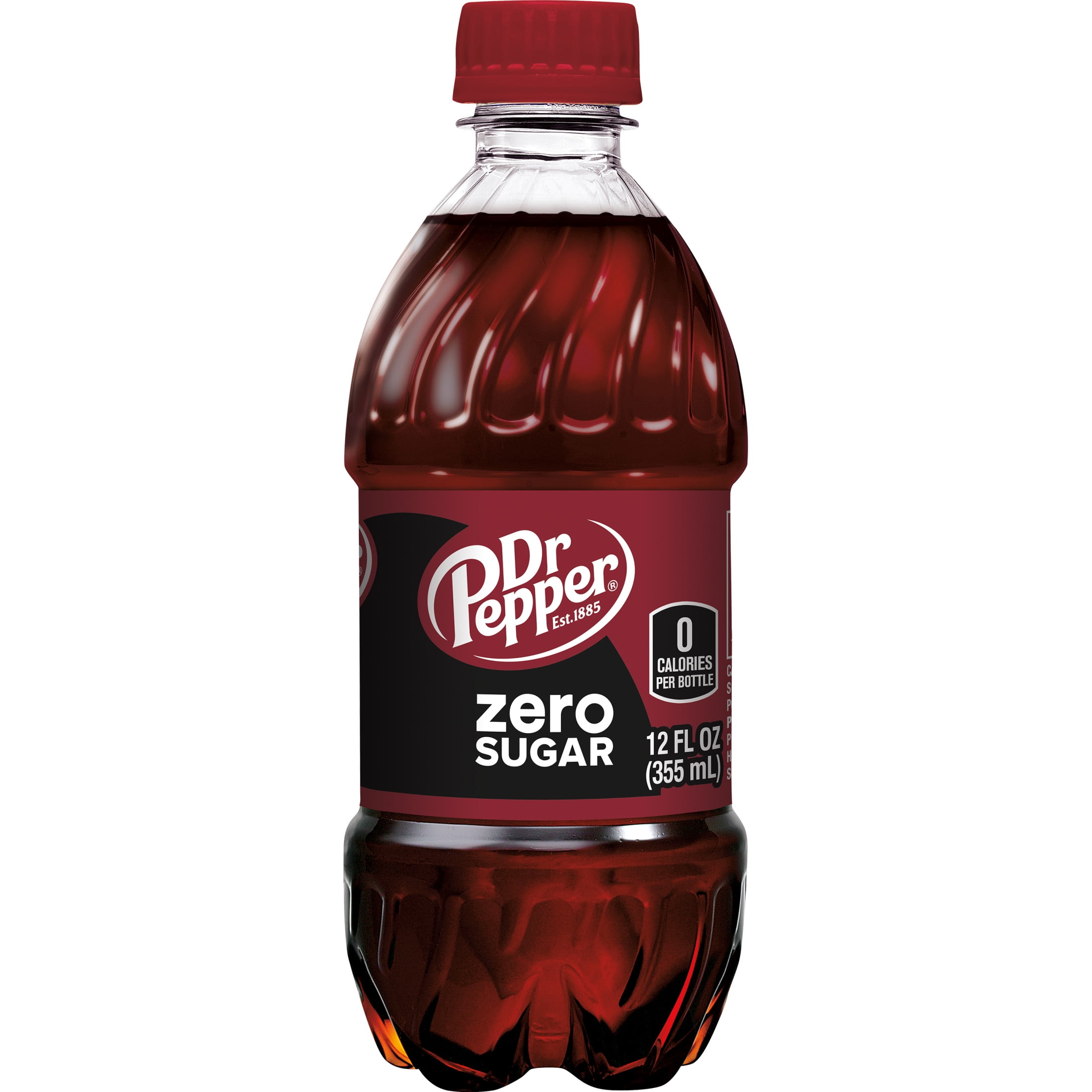 Dr Pepper Zero Sugar Soda Pop, 12 fl oz, 8 Pack Bottles