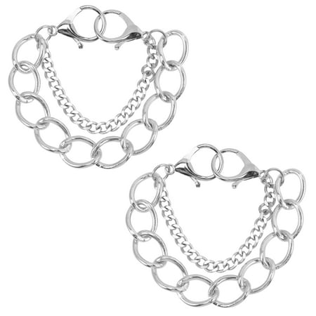 

Hole Shoes Chain 2 Pcs for Sandals with Buckle Decor Women Dress Slide Metal