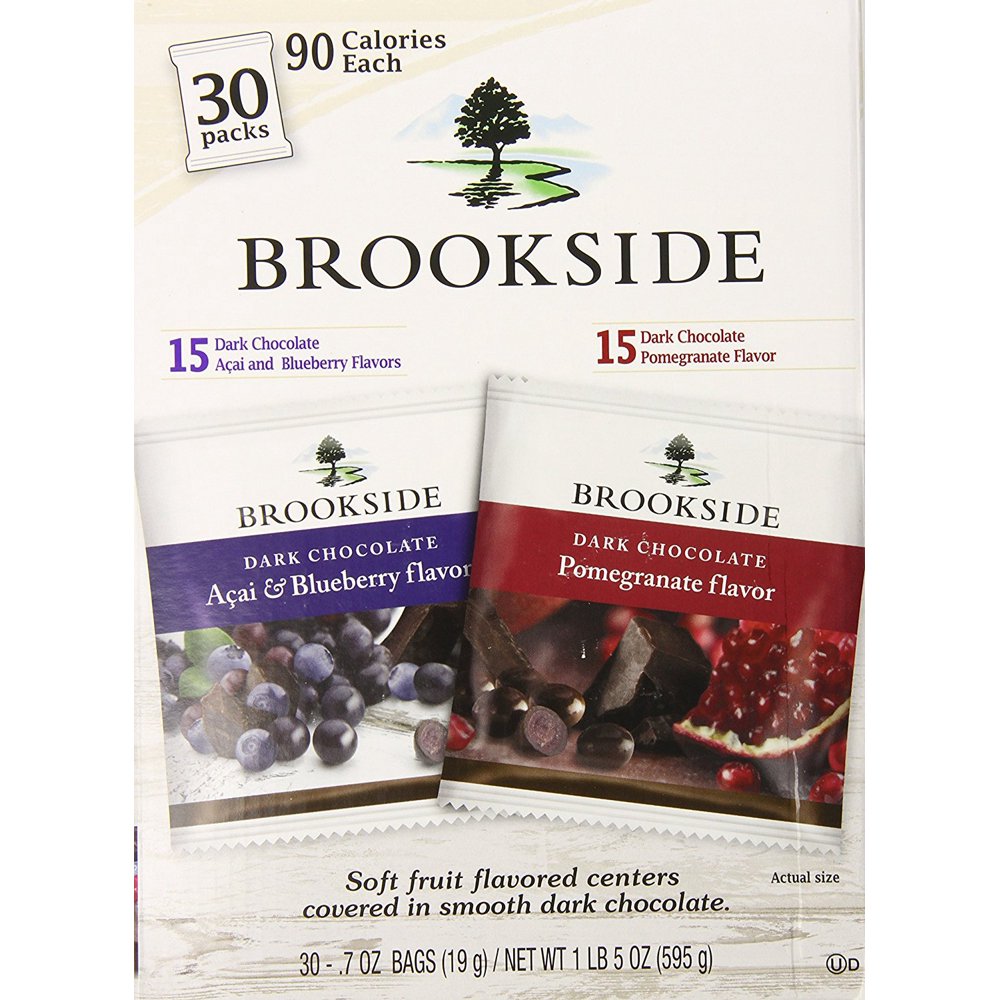Brookside Dark Chocolate Covered Fruit Two Flavor Snack Packs,0.7 Ounce