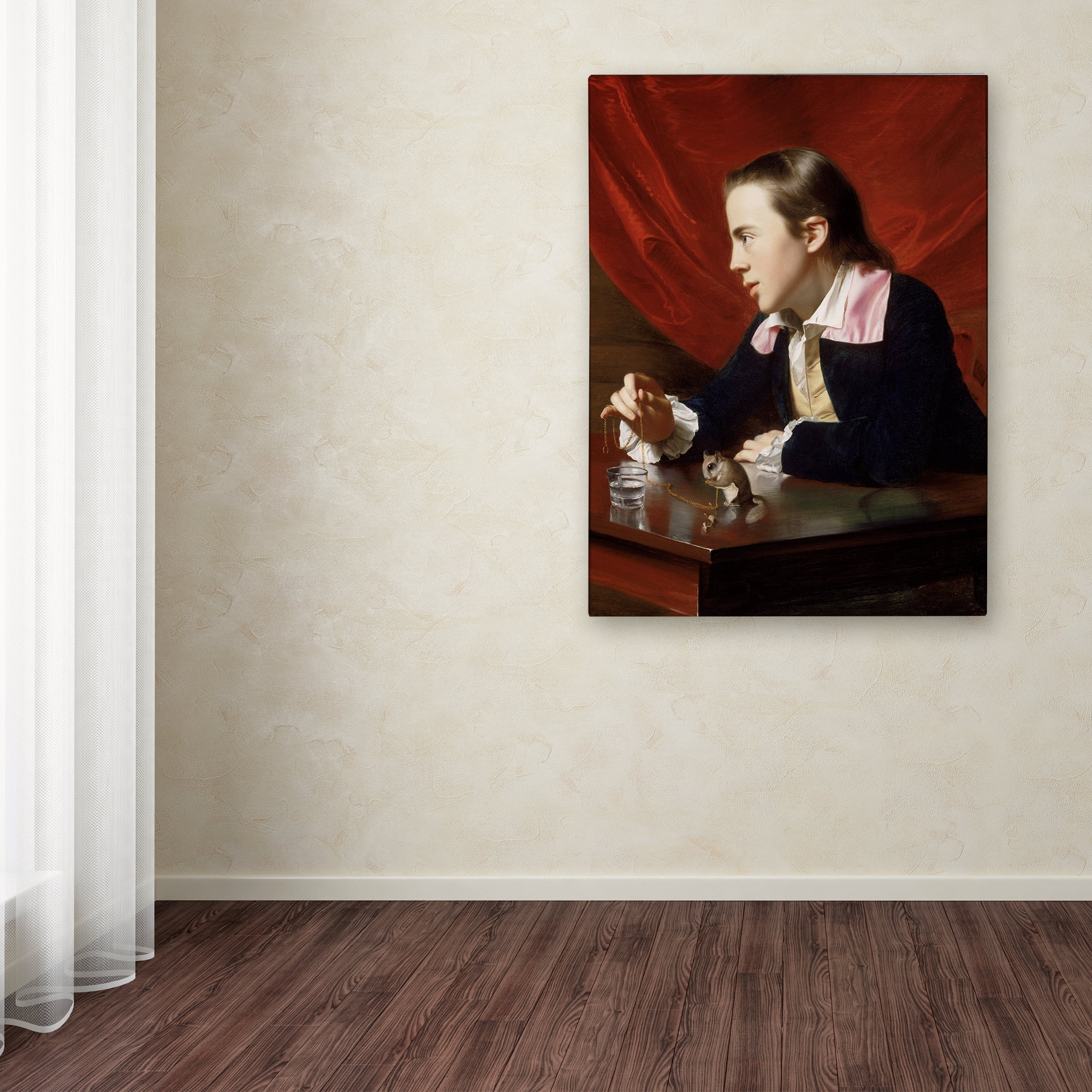Trademark Fine Art 'A Boy With A Flying Squirrel' Canvas Art by John Singleton Copley