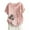 Pink, variant on IROINNID Fashion Women Summer Loose Print Round-Neck T-Shirt Roll Up Cuffed Short Sleeve Casual Blouse Tops Spring