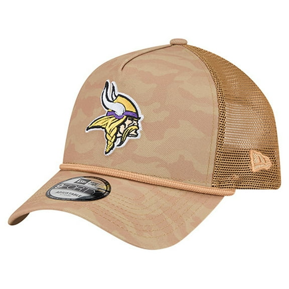 Men's New Era  Tan Minnesota Vikings Wheat Camo 9FORTY Adjustable Hat