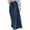 Dark Blue, variant on Chouyatou Women's Casual Tie Knot Denim Pant High Waist Wide Leg Dressy Jean Pants Palazzo Culottes with Pockets