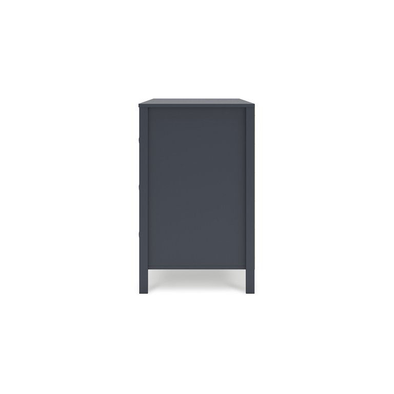 ashley furniture blue dresser Simmenfort Full Platform Bed with Dresser and Chest in Navy Blue – Luna  Furniture main image 1