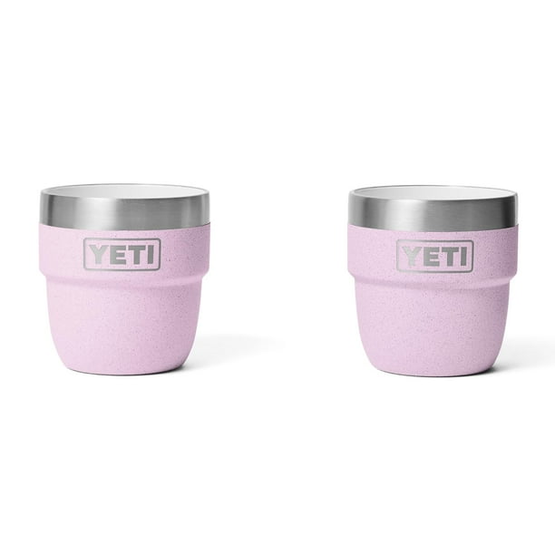 Taza YETI Rambler de acero inoxidable con aislamiento al vacío de 120 ml, paquete de 2