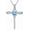 12-December-Swiss Blue Topaz, variant on Birthstone Cross Necklaces for Women, 925 Stelring Silver Colored Gemstone Cross Necklaces Christian Jewelry Confirmation Baptism Gift