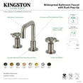 thumbnail image 4 of Kingston Brass KS142RXNB Belknap Widespread Bathroom Faucet with Push Pop-Up Drain, Naples Bronze, 4 of 5
