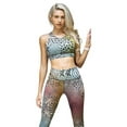 thumbnail image 1 of Women's Cheetah Zebra Tie Dye Print Activewear Sports Bra, S, 1 of 4