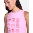 thumbnail image 4 of No Boundaries Sleepwear Ribbed Tank Top and Boxers Set from our Cloud Core Collection, 2 Piece, Women’s and Women’s Plus XXS-3X, 4 of 5