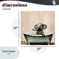 thumbnail image 3 of Baby Elephant Bubble Bath Canvas Wall Art, design by Sasha, 3 of 8