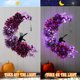 thumbnail image 4 of 2024 Nueva corona de Halloween, coronas de gato negro de luna de Halloween con luces, decoración del hogar para colgar, corona de gato negro de luna de flores, decoración de pared de fiesta para el ho, 4 of 7