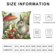 thumbnail image 5 of COMIO  Spring Forest Animals Throw Pillow Covers Rabbit Squirrel Mushroom Floral Decorative Pillows for Sofa Kids Baby Nursey Room Decor 24x24in, 5 of 5