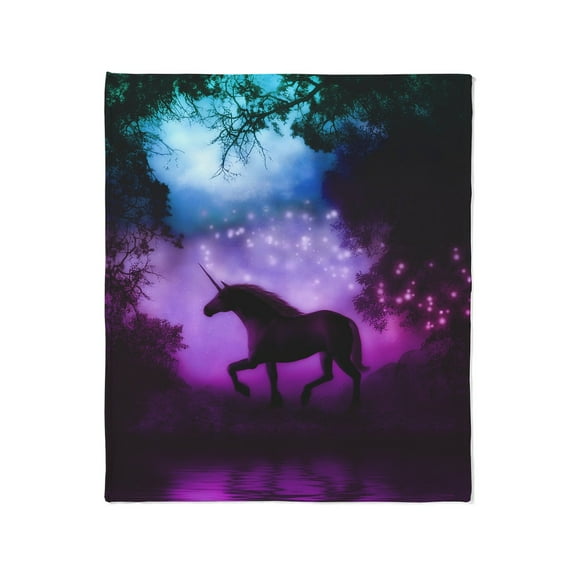 CafePress - Enchanted Unicorn Throw Blanket / Cover - Soft Fleece Throw Blanket, 50"x60" for All Ages