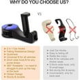 thumbnail image 4 of 2 in 1 Car Headrest Hidden Hook, 2023 New 2 in 1 Car Seat Headrest Hook,360° Rotation Car Vehicle Back Seat Headrest Mobile Phone Holder Hanger Holder Hook for Bag, Purse, Toys, Groceries (Silver), 4 of 5