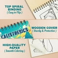 thumbnail image 2 of Netecom Calisthenics Coloring Book, A5 Wooden Cover, Spiral Bound, 30 Dynamic Coloring Pages of Gymnastics Activities for Stress Relief and Relaxation, 2 of 6