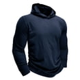 thumbnail image 4 of SWSMCLT Men's Long Sleeve Hoodie Soft Cotton Lightweight Slim Fit Tshirt Hooded Sweatshirt Casual Fall Top Holiday Spring Fashion Royal Blue X-Large, 4 of 5