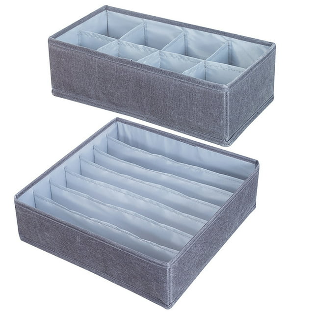 Coofit Underwear Organizer Divider Foldable: Large Socks Drawer Organizer Storage Box