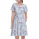 thumbnail image 1 of Easygdp Blue Butterfly para Vestido Transpirable de Mujer, Vestido Suelto de Manga Corta con Pliegues y Bolsillos para el Verano, 1 of 6