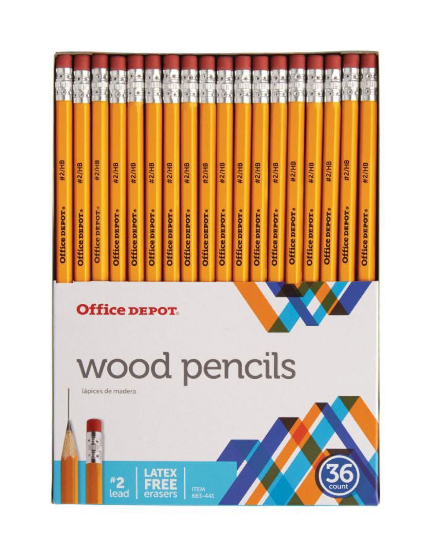 Office Depot® Brand Basic Wood Pencils, #2 Medium Soft Lead, Pack Of 36 ...