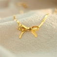 thumbnail image 4 of 2Pcs Bow Choker Necklaces for Women Dainty Bow Knot Earrings for Women Stainless Steel Hypoallergenic, 4 of 5