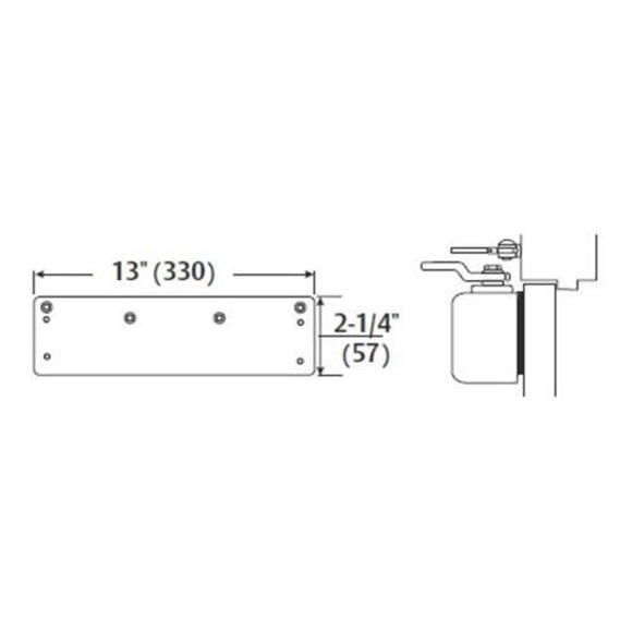 Rail Supérieur Étroit et Porte-Porte Dissimulée Plaque de Chute pour 8000 Série & 44; Aluminium