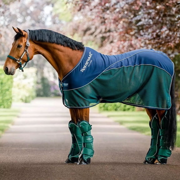 HORSEWARE IRELAND Horseware Signature Sport Cooler, Color: Navy/Hunter Green, Size: 81 (ACHHMJ-BH00-81)