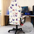 thumbnail image 4 of Jiueut Colorful Butterfly Print Gaming Chair Cover with Armrest Cover, Comfortable High Back Chair Cover Thick Rotating Computer Chair Protector with Stretch Band, 4 of 7