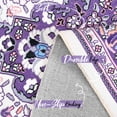 thumbnail image 5 of Homore Antique Floral Faux Wool Area Rug, 6' x 9', Purple, 5 of 8