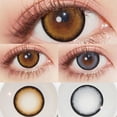 thumbnail image 3 of Lentes de contacto de colores para miopía, lentes de contacto cosméticas con dioptrías, negro, gris, ojos anuales, maquillaje de pupila hermosa, 2 unids/lote por par, 3 of 3