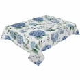 thumbnail image 2 of Blue Spring Floral Tablecloth Rectangle Table Cloth 52x70 , Waterproof Tablecloth Outdoor Table Cloth, Watercolor Botanical Elegant Washable Table Cover for Kitchen Dining Party, 2 of 8