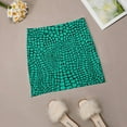 thumbnail image 6 of 2024 Snakeskin Skirt Woman Green Print Kawaii Mini Skirts Summer Korean Fashion High-waisted Oversized Casual A-line Skirt, 6 of 7
