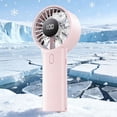 thumbnail image 4 of Transparent USB Rechargeable Handheld Fan with 7-Color LED Lights, Quiet High-Wind Portable Outdoor Cooling Fan, ABS+PC, 2000 mAh, 4 of 6