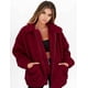 thumbnail image 2 of Abrigo PRETTYGARDEN de Forro Sherpa de Piel Sintética Vino Oversize 3XL, 2 of 7
